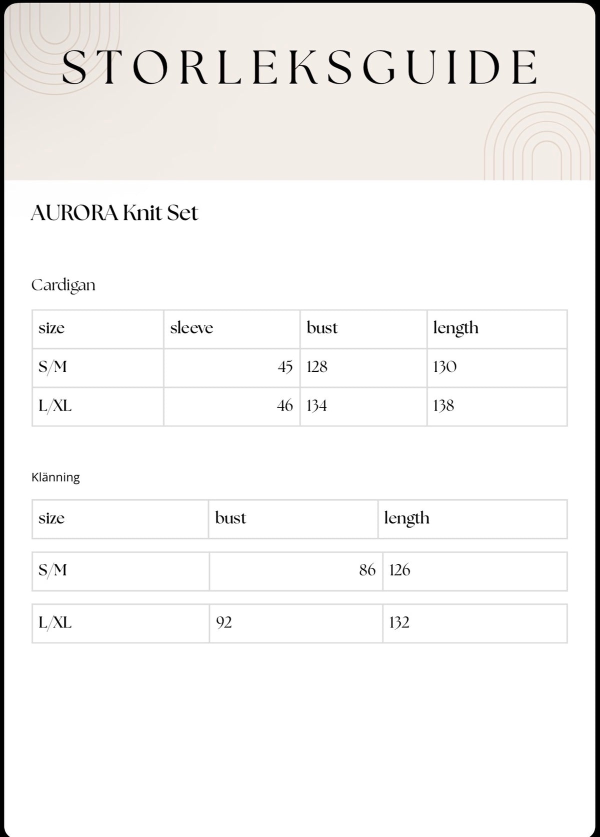 AURORA Knit set