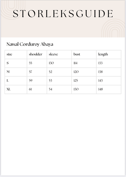 Nawal Corduroy Abaya